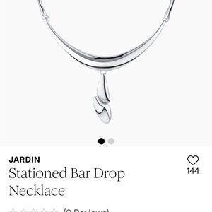 Jardin Silver Bar Drop Necklace
